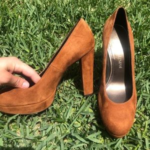 Stuart Weitzman suede brown heels